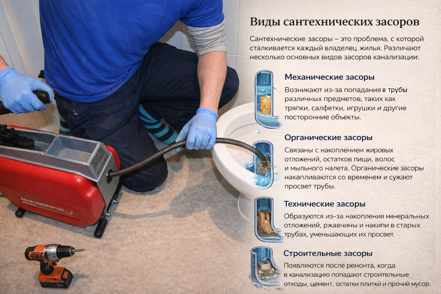 Прочистка засоров
